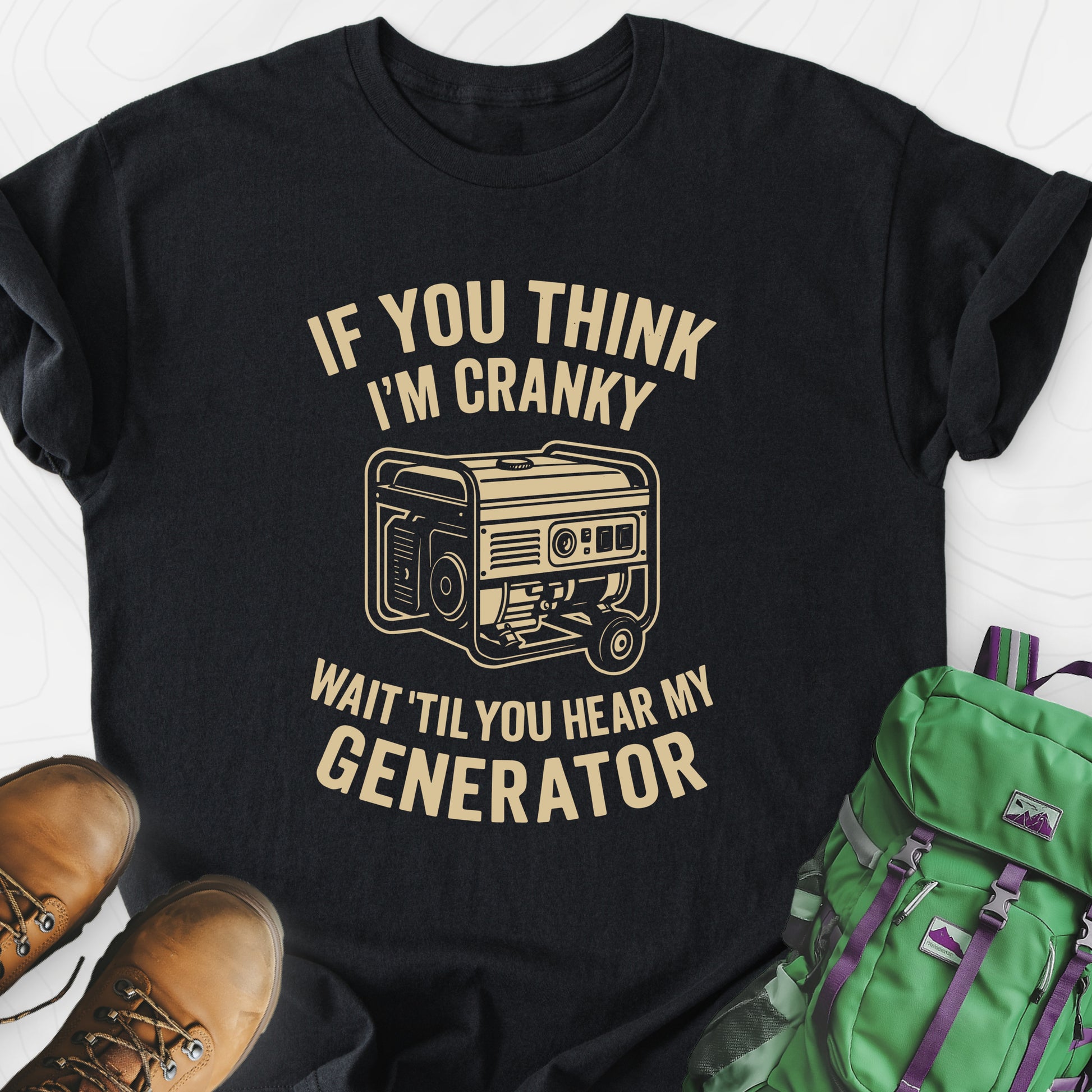 If You Think I’m Cranky Black front print lightweight T-shirt