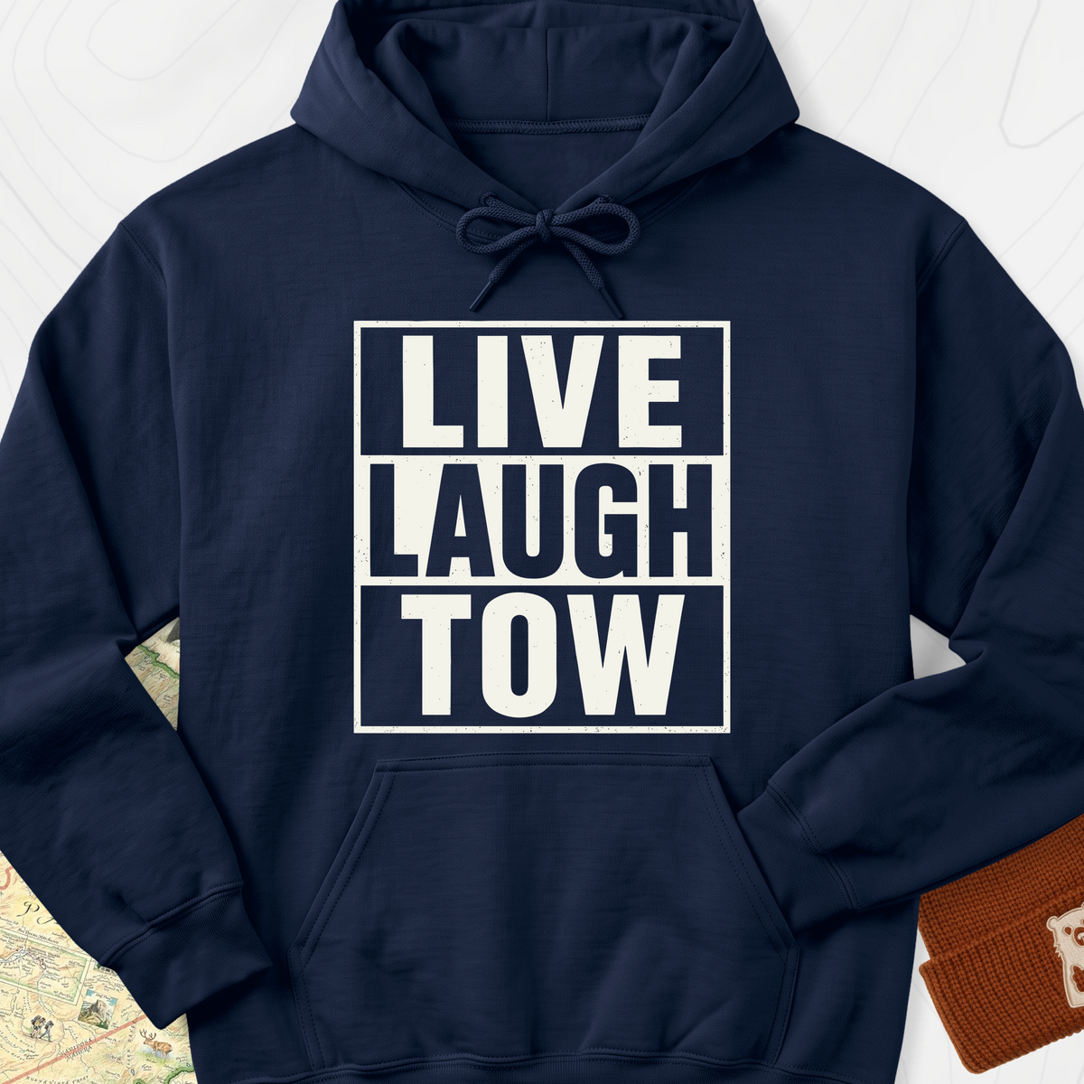 Live. Laugh. Tow. Hoodie - Navy