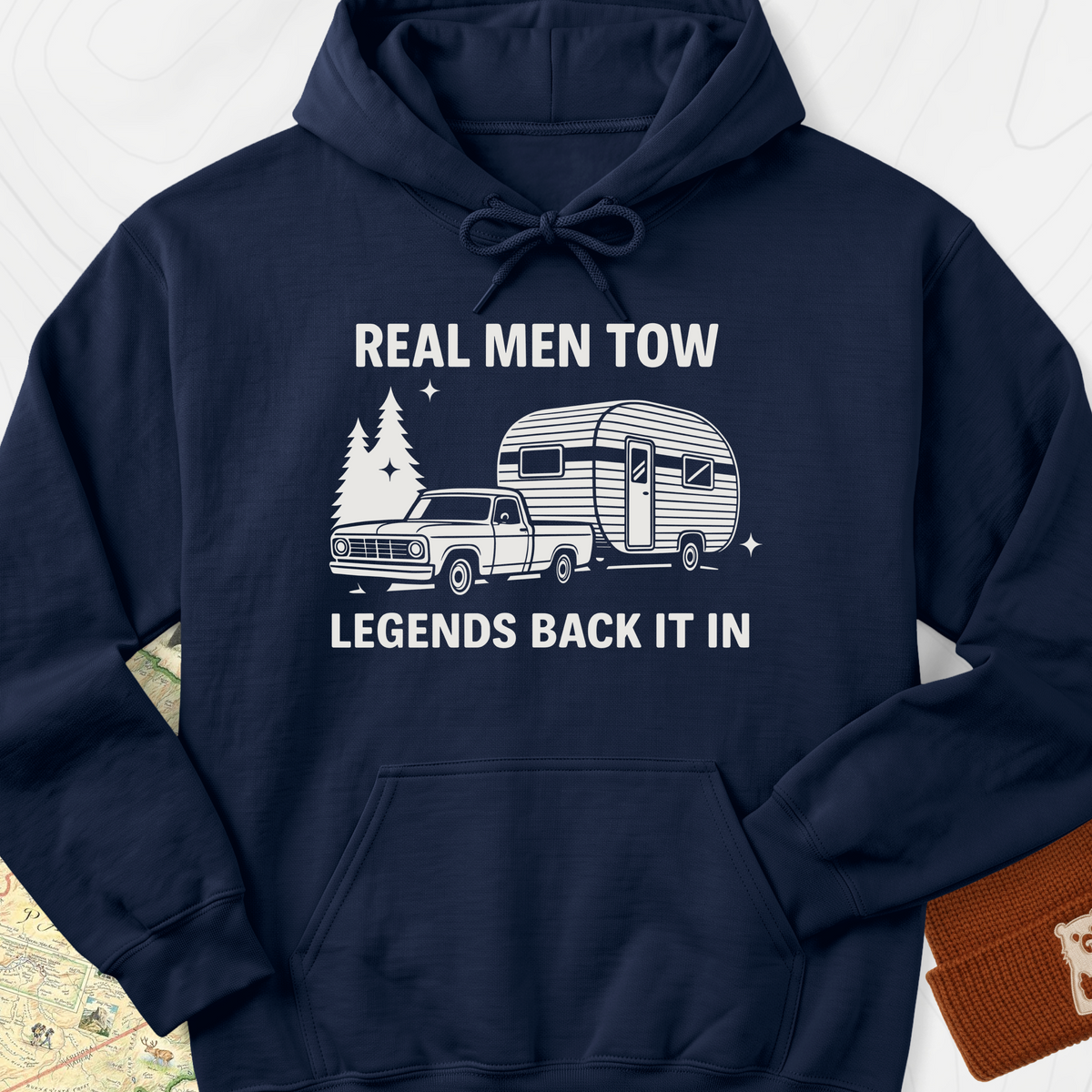Real Men Tow Hoodie - Navy