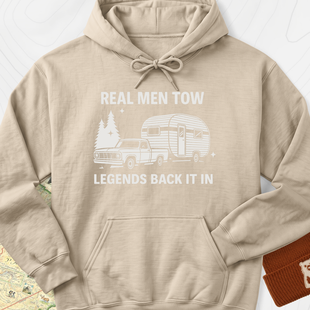 Real Men Tow Hoodie - Sand