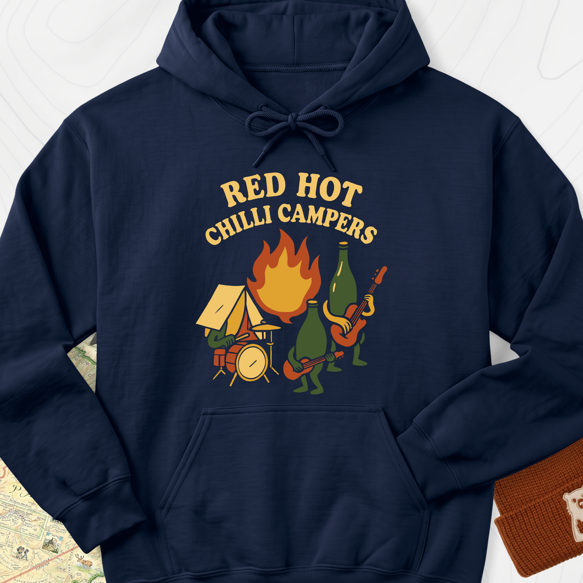 Red Hot Chilli Campers Hoodie - Navy