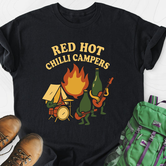 Red Hot Chilli Campers Black front print lightweight T-shirt