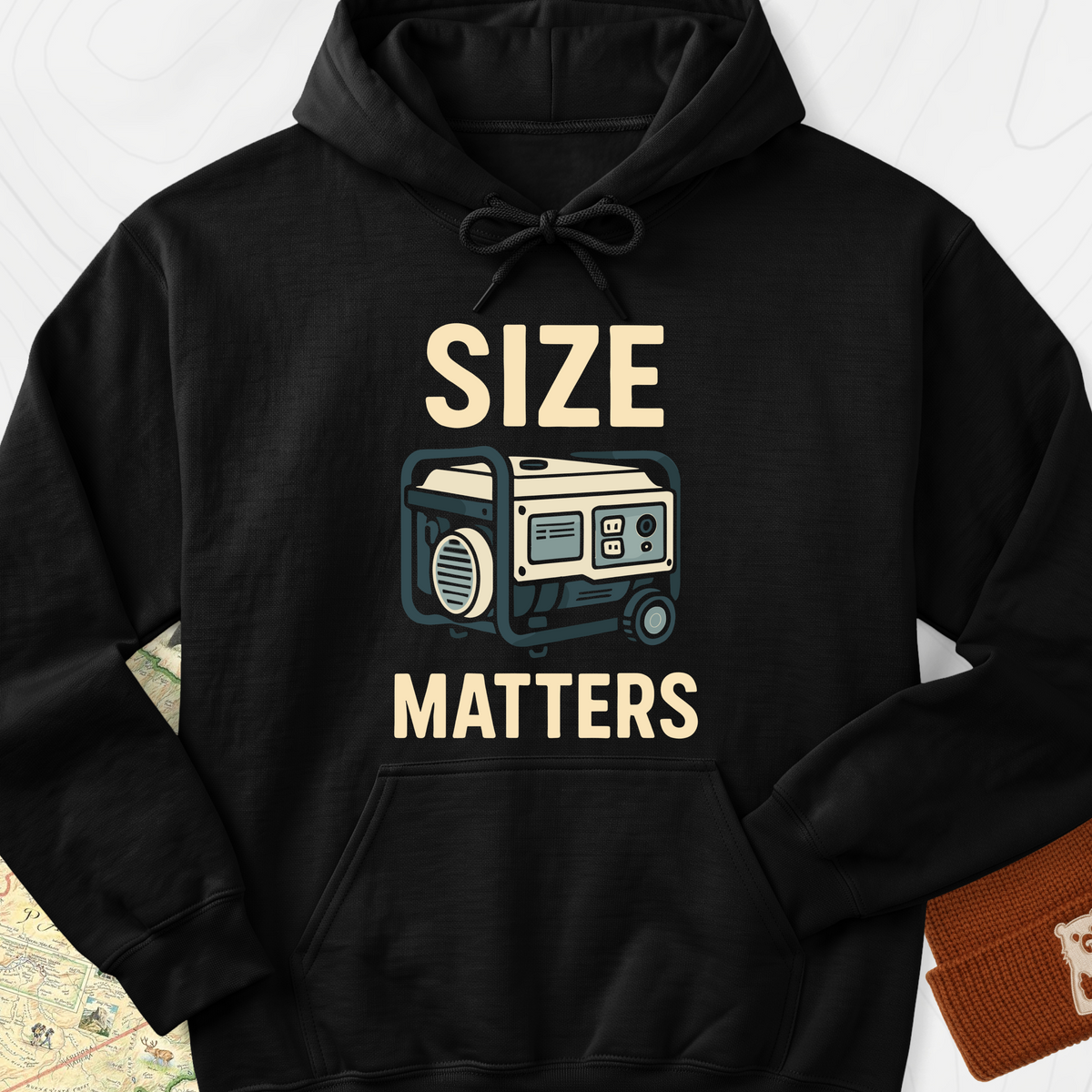 Generator Size Matters Hoodie - Black