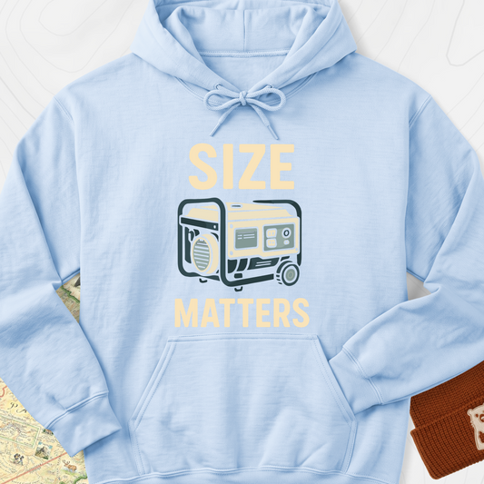 Generator Size Matters Hoodie - Light Blue