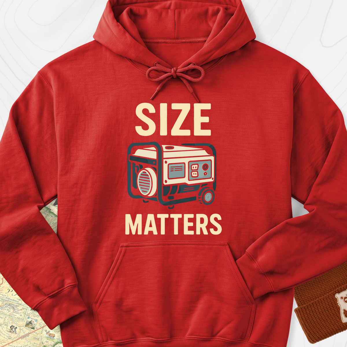 Generator Size Matters Hoodie - Red