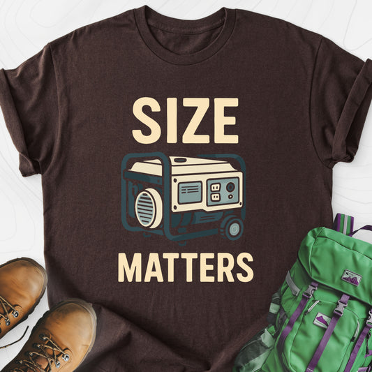 Generator Size Matters Dark Chocolate front print lightweight T-shirt