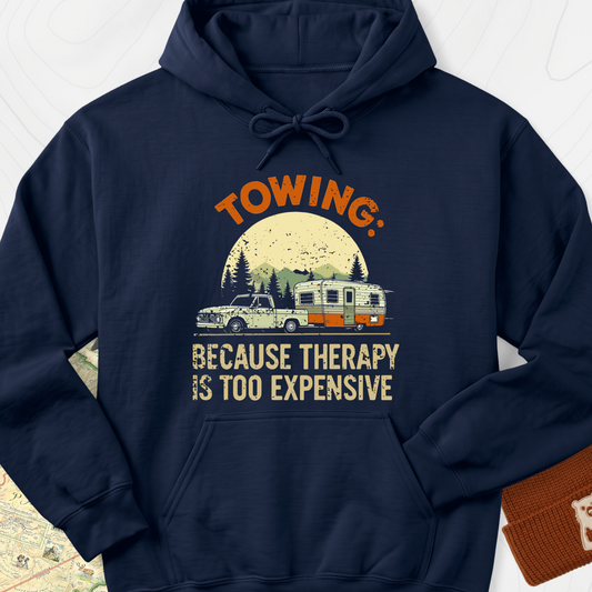 Therapy is Too Expensive Hoodie - Navy