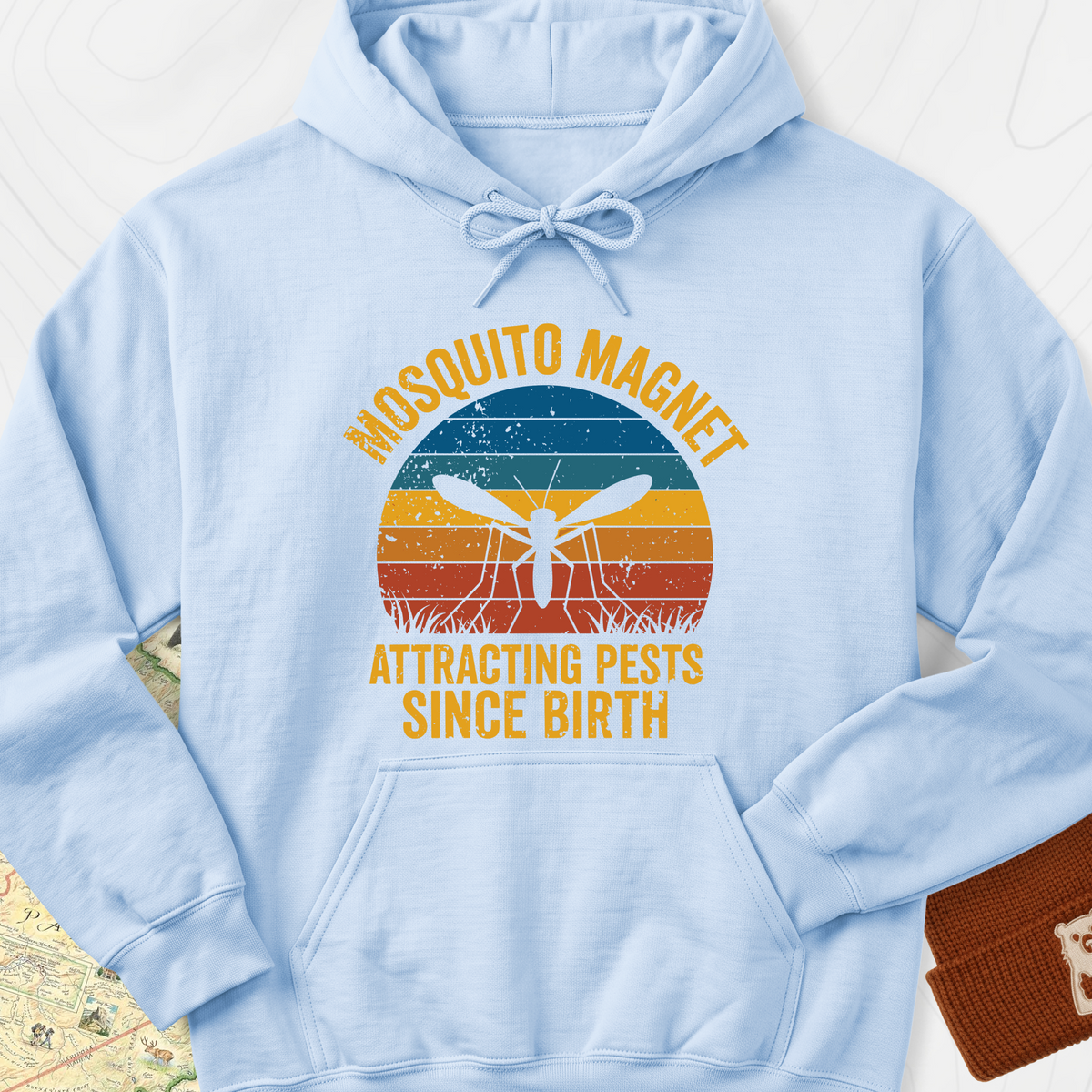 Mosquito Magnet Hoodie - Light Blue