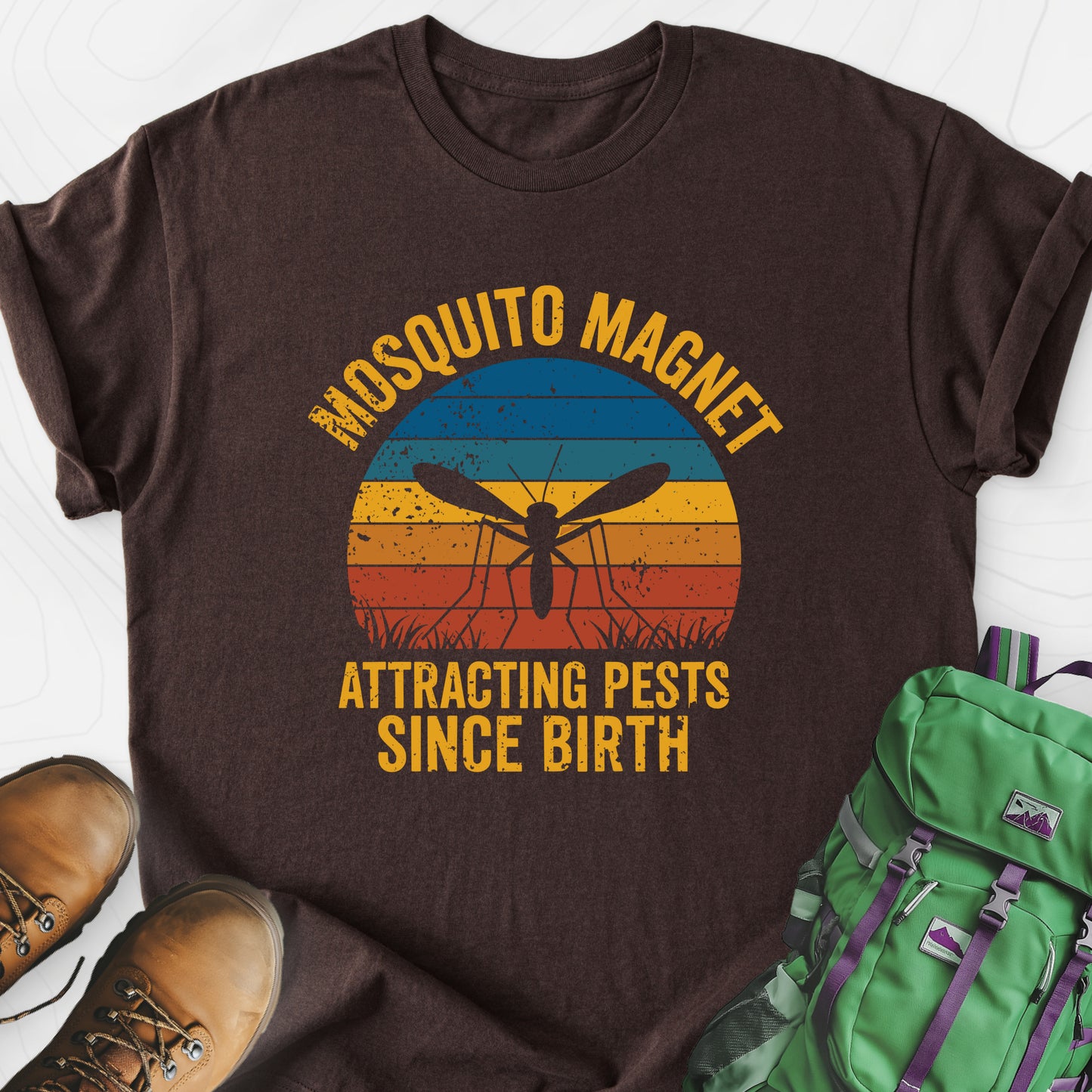 Mosquito Magnet Dark Chocolate front print lightweight T-shirt