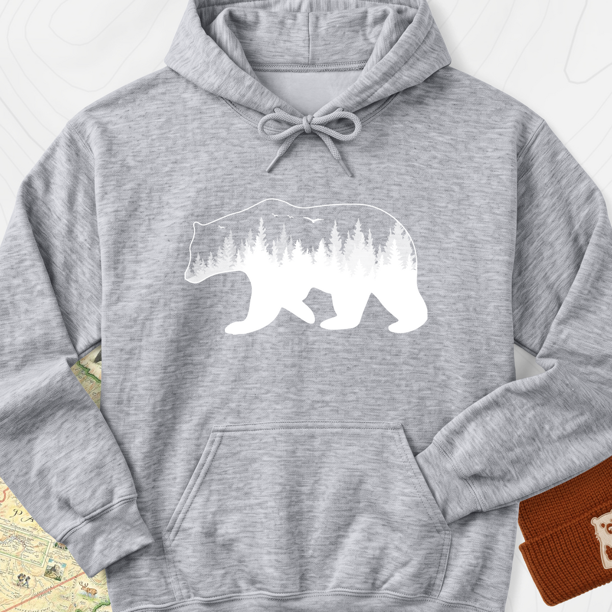 Bear Hoodie - Sport Grey