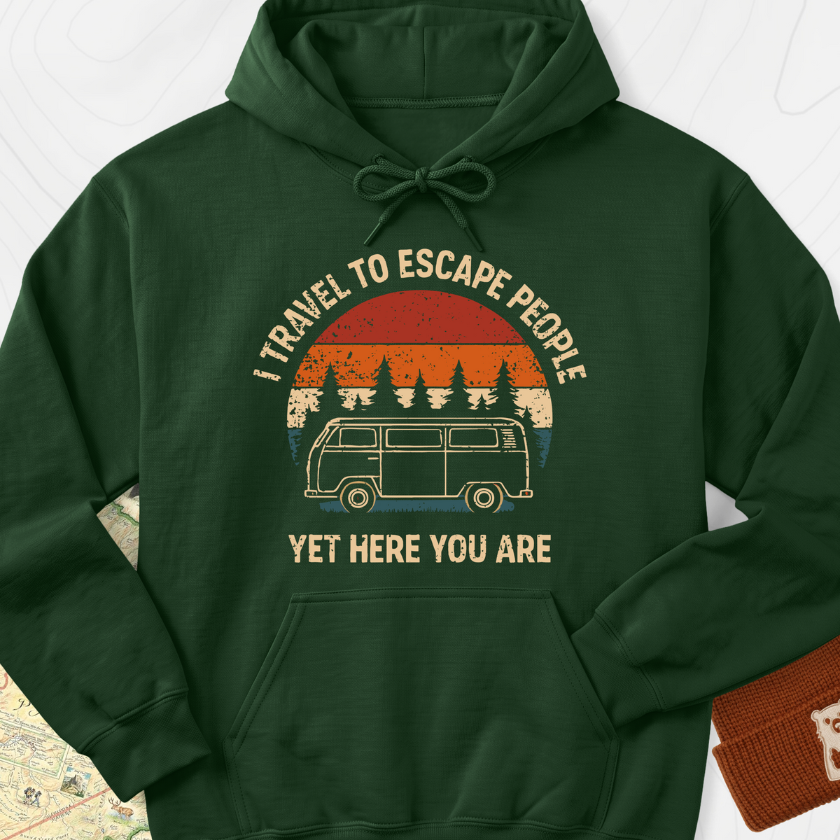Escape People Hoodie - Forest Green