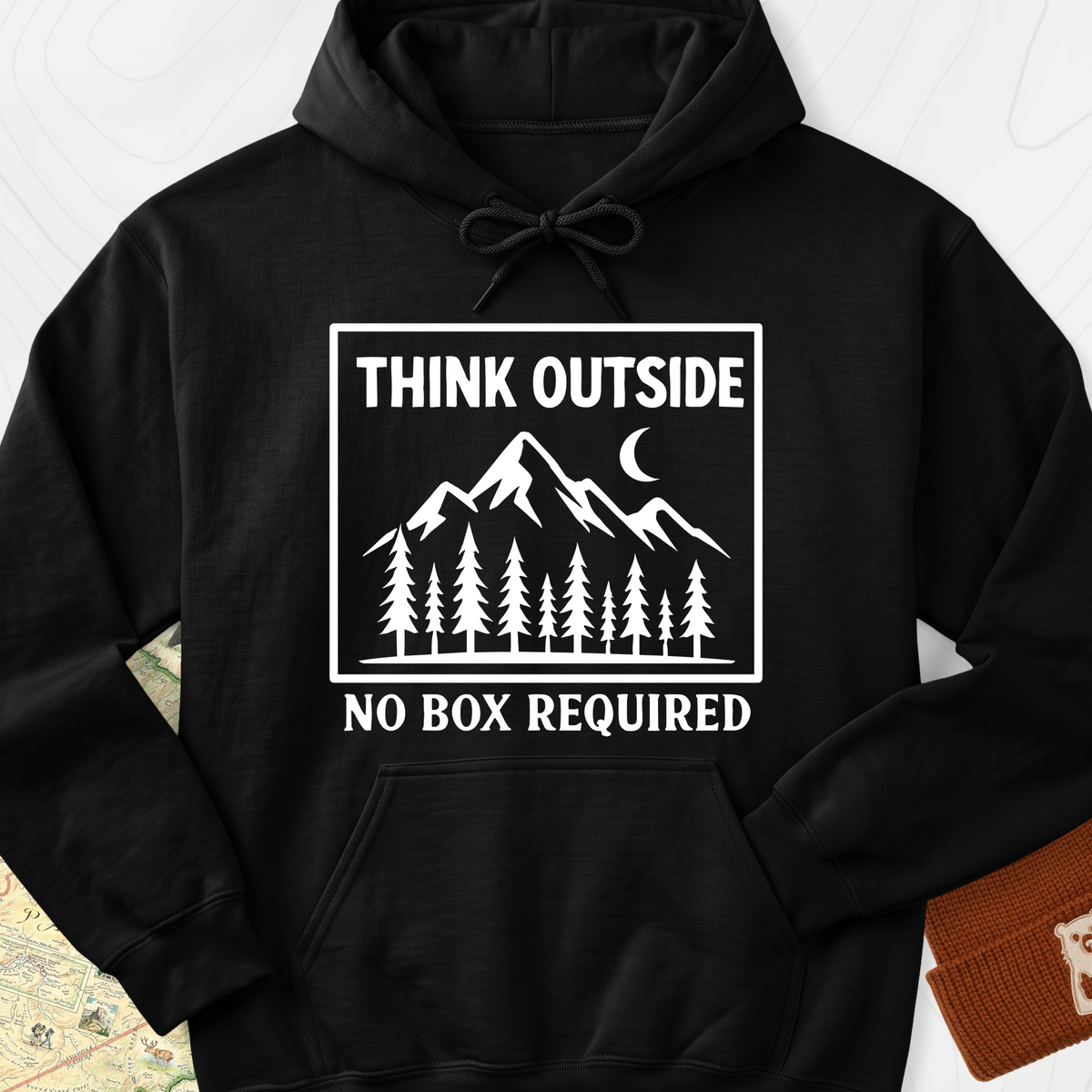 Think Outside Hoodie - Black