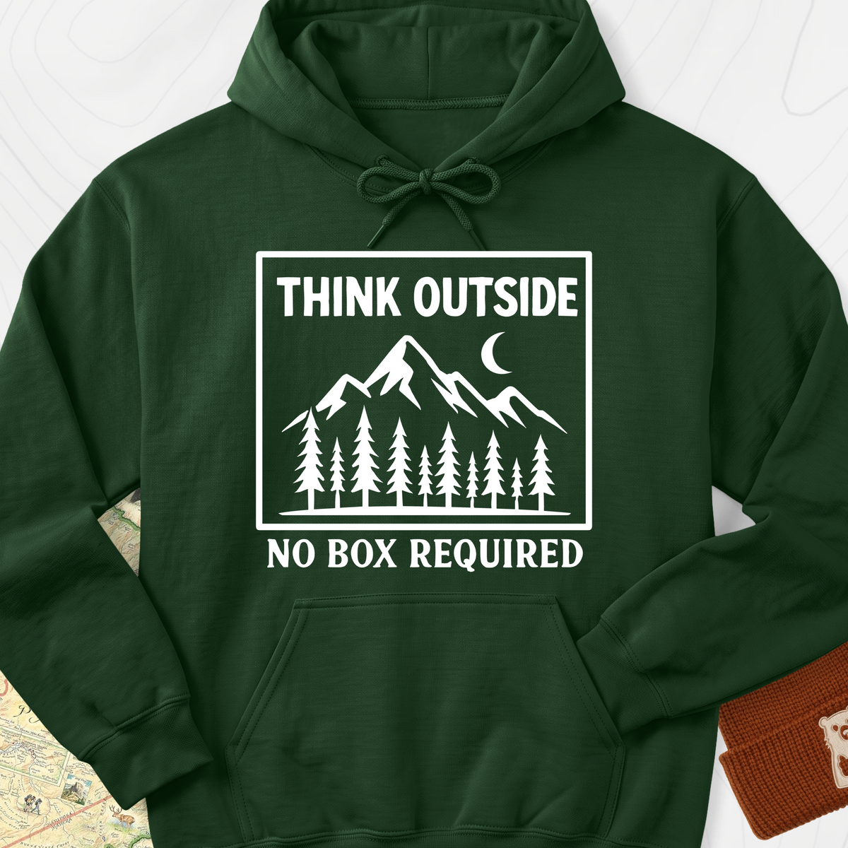 Think Outside Hoodie - Forest Green