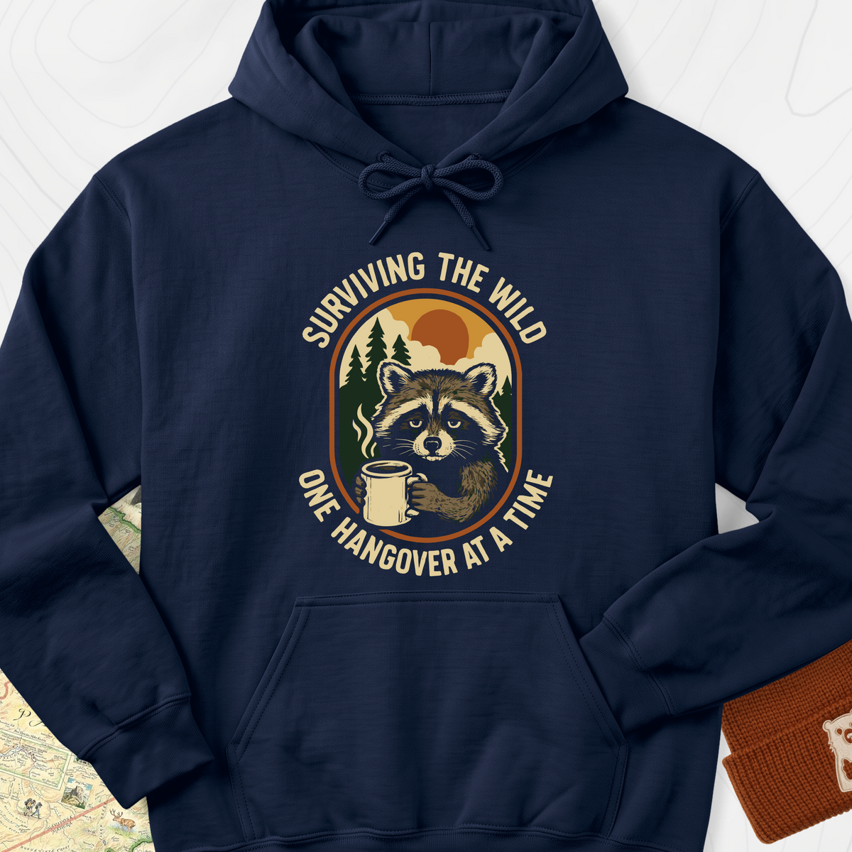 Surviving the Wild Hoodie - Navy