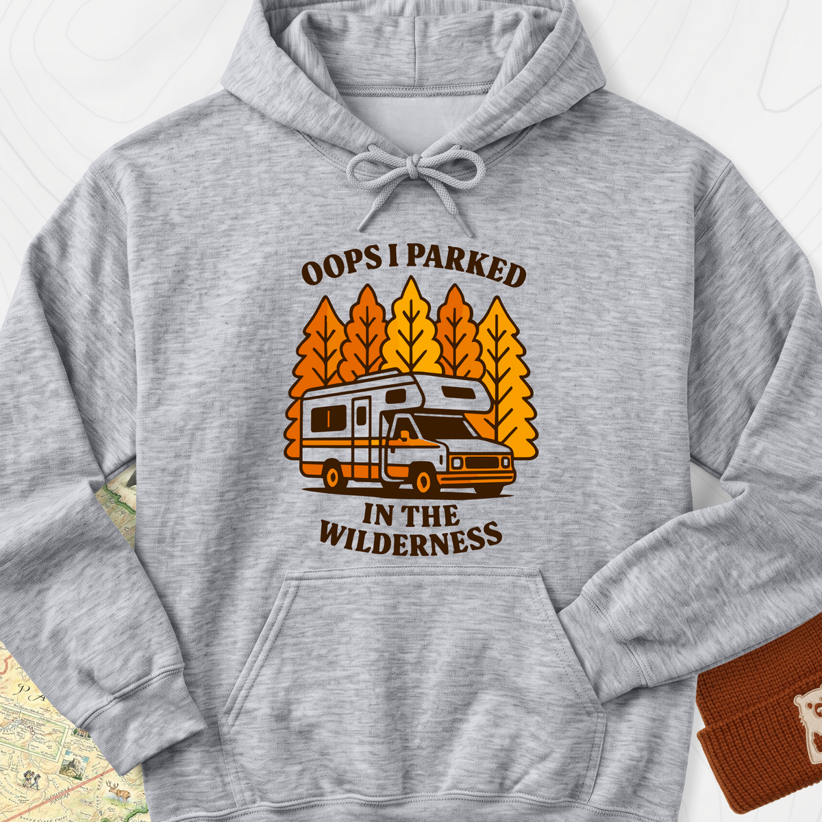 Parked in the Wilderness Hoodie - Sport Grey