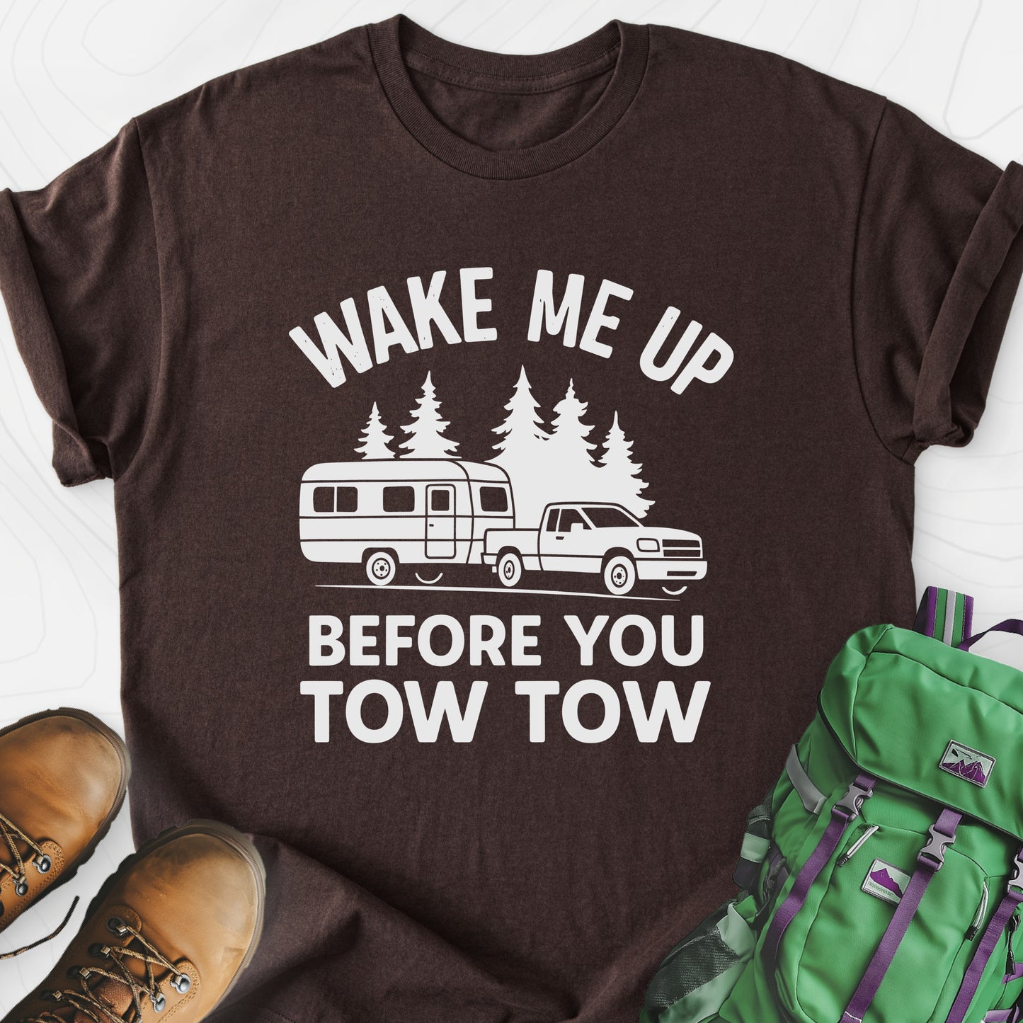 Tow Tow Dark Chocolate front print lightweight T-shirt