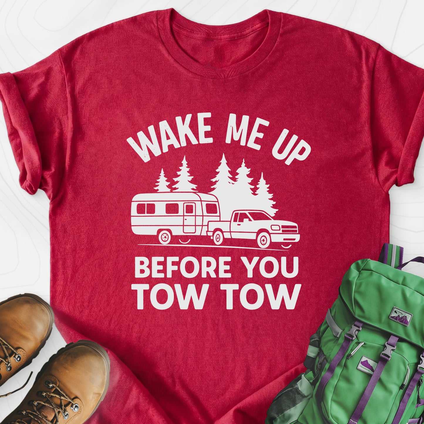 Tow Tow Heather Red front print lightweight T-shirt