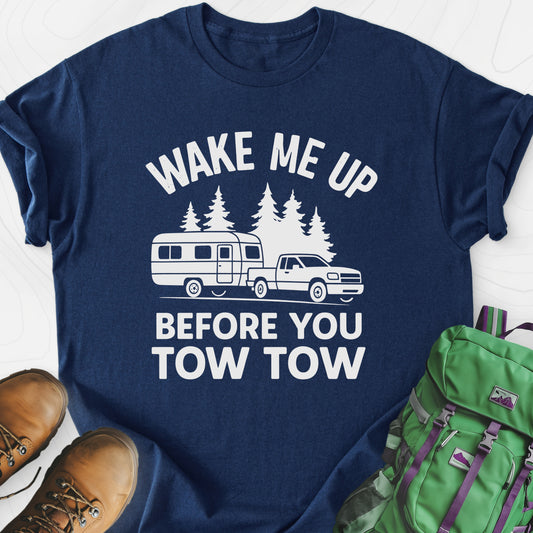 Tow Tow Navy front print lightweight T-shirt