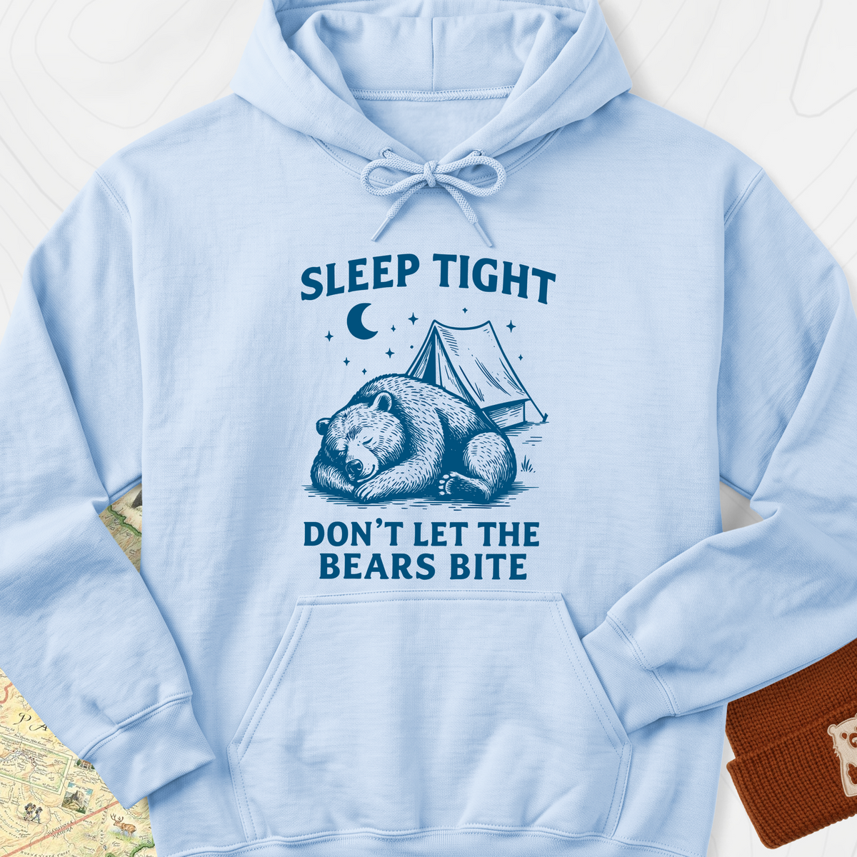 Don’t Let the Bears Bite Hoodie - Light Blue