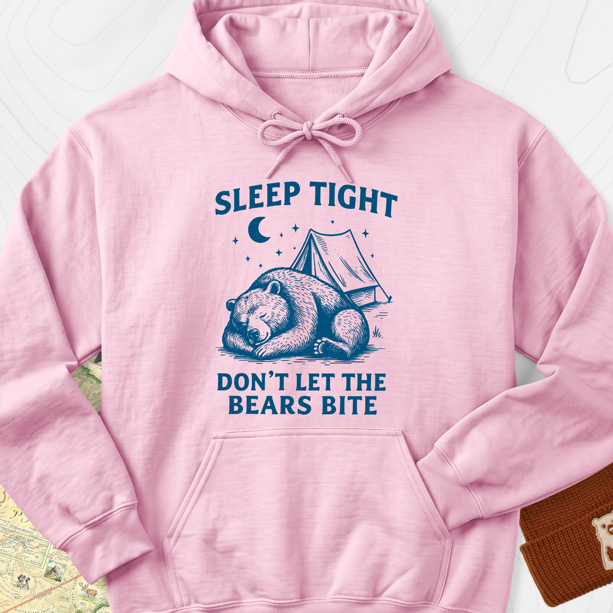 Don’t Let the Bears Bite Hoodie - Light Pink