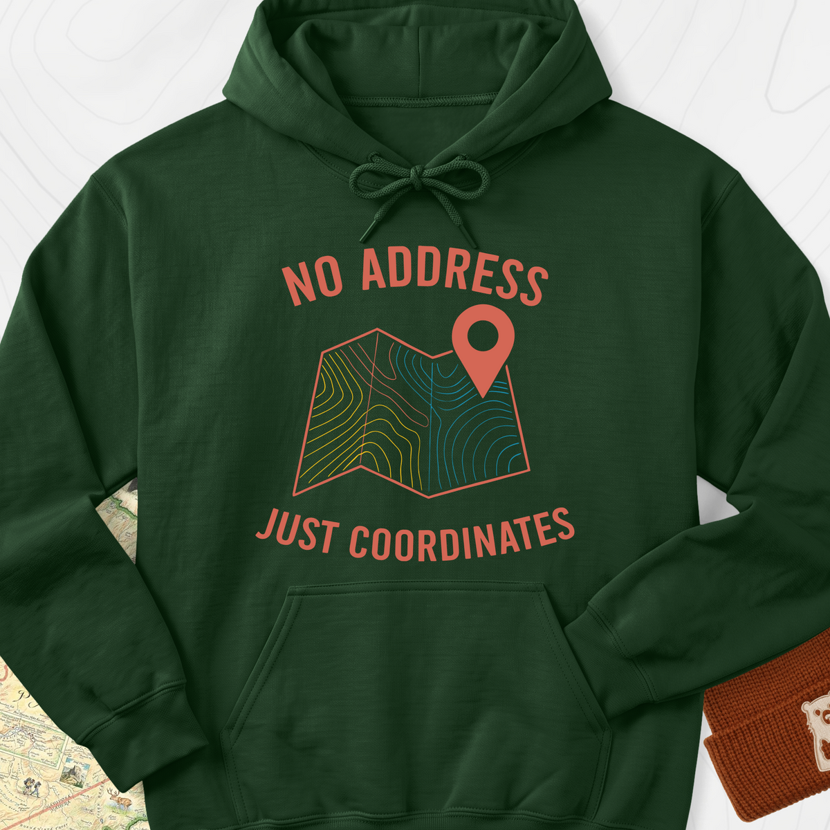 No Address Hoodie - Forest Green