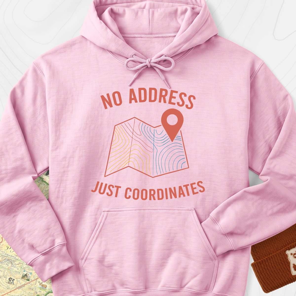 No Address Hoodie - Light Pink