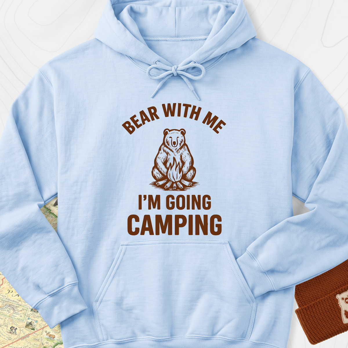 Bear With Me Hoodie - Light Blue