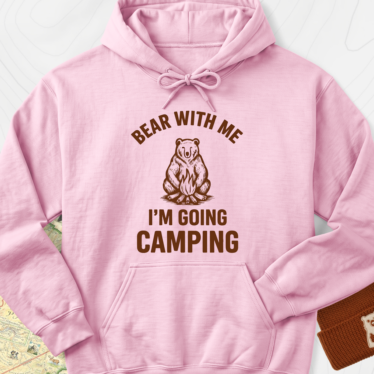 Bear With Me Hoodie - Light Pink