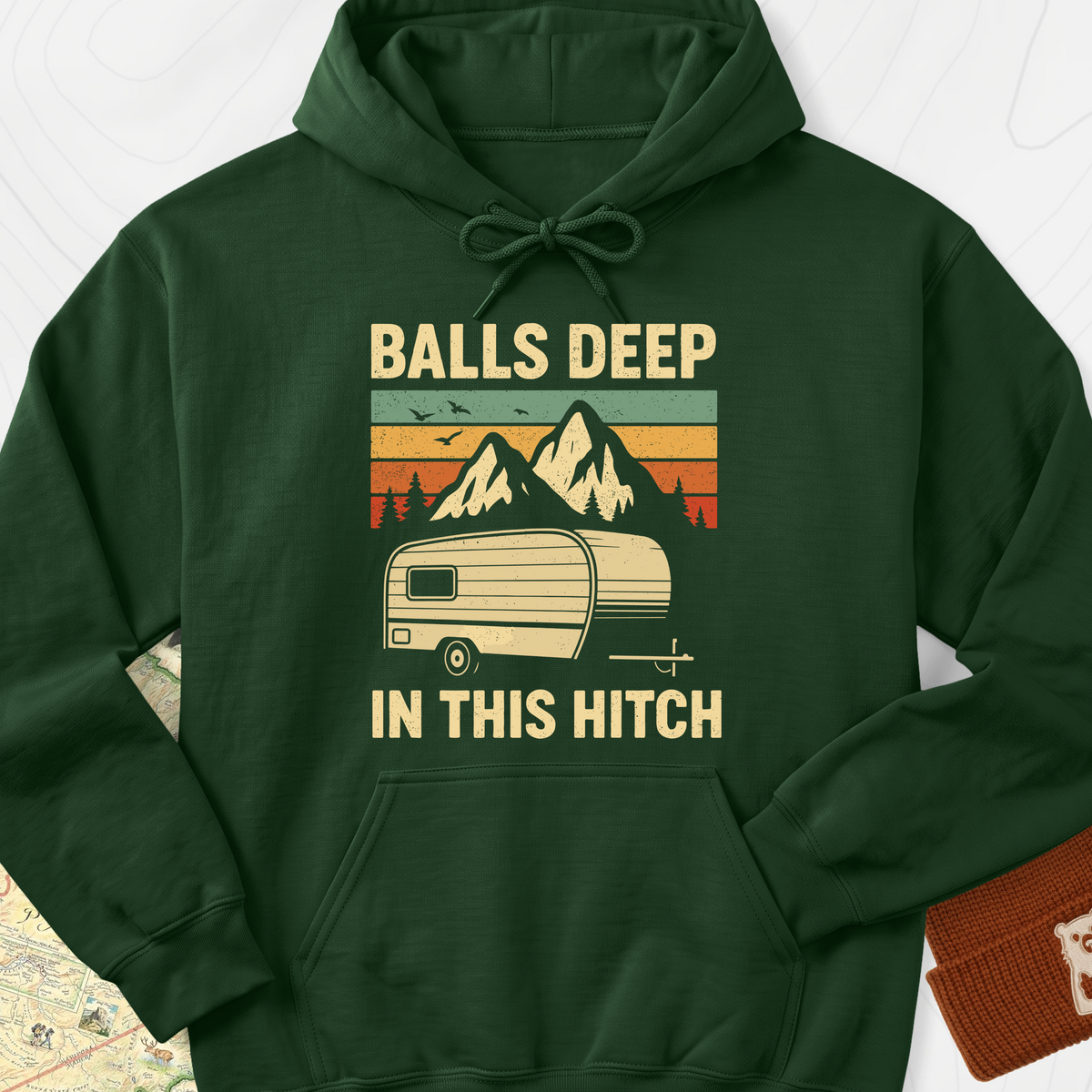 Balls Deep Hoodie - Forest Green