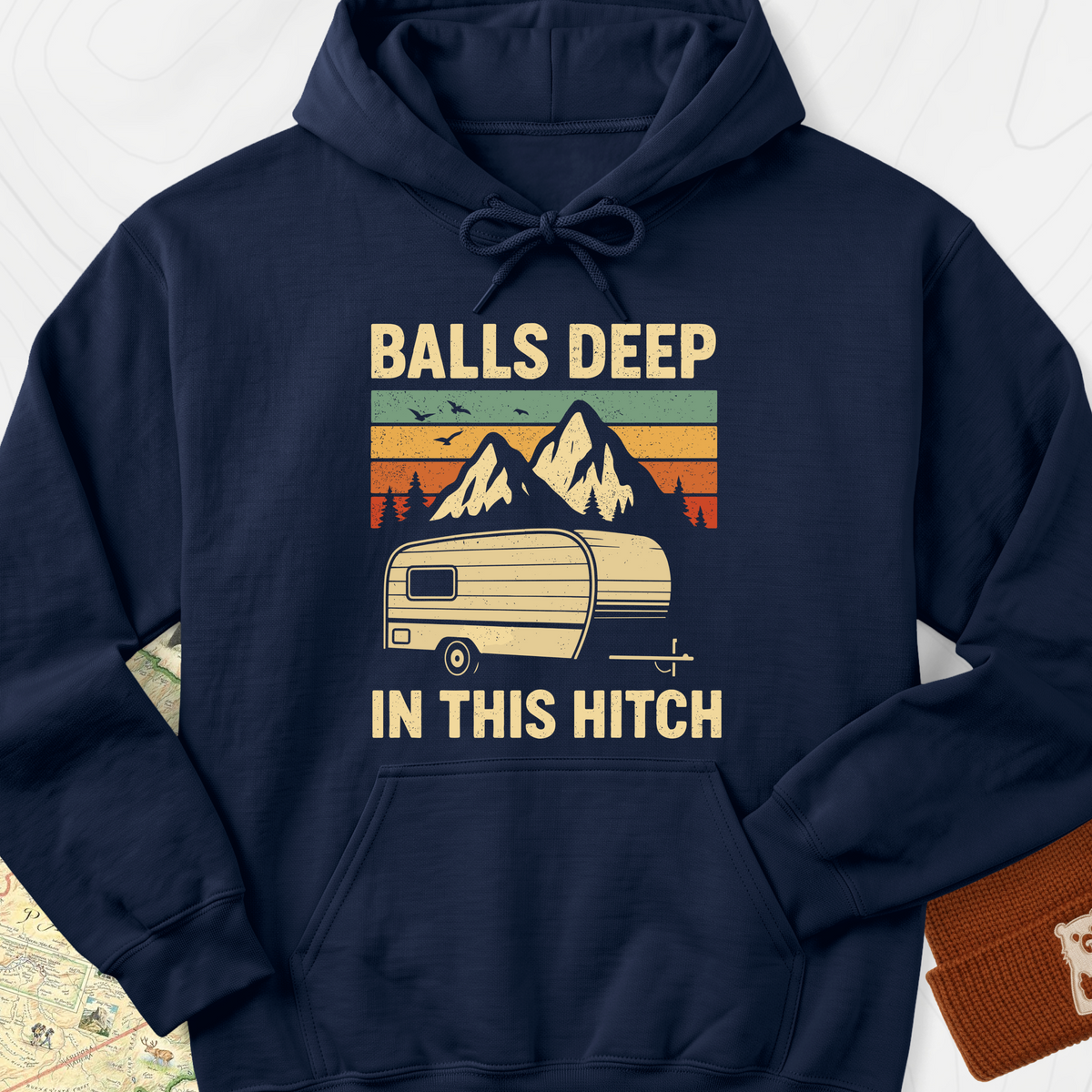Balls Deep Hoodie - Navy