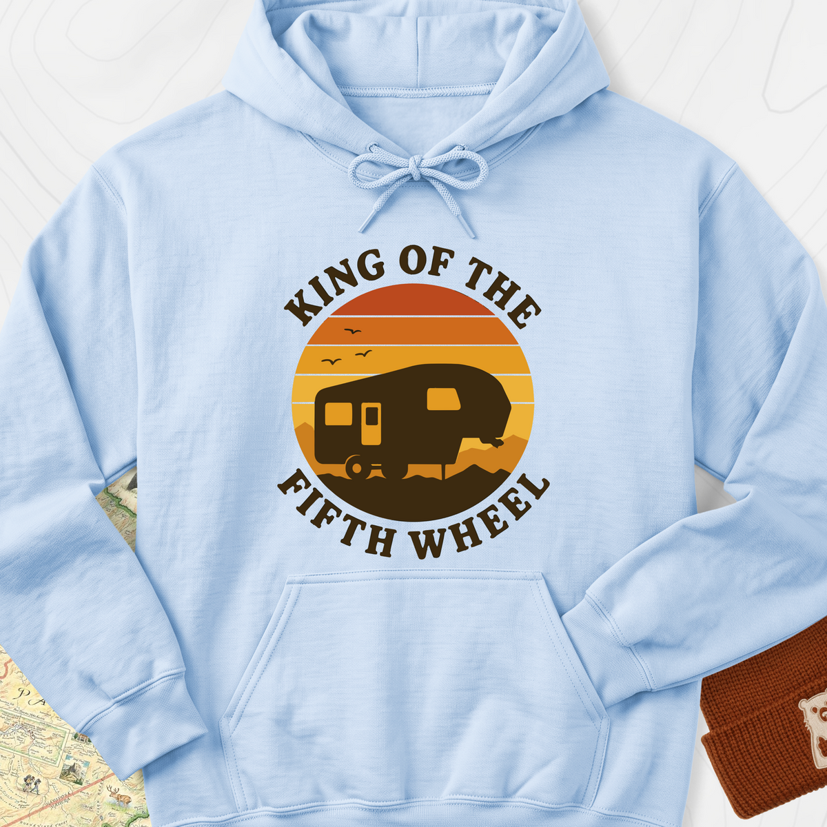 King of the Fifth Wheel Hoodie - Light Blue