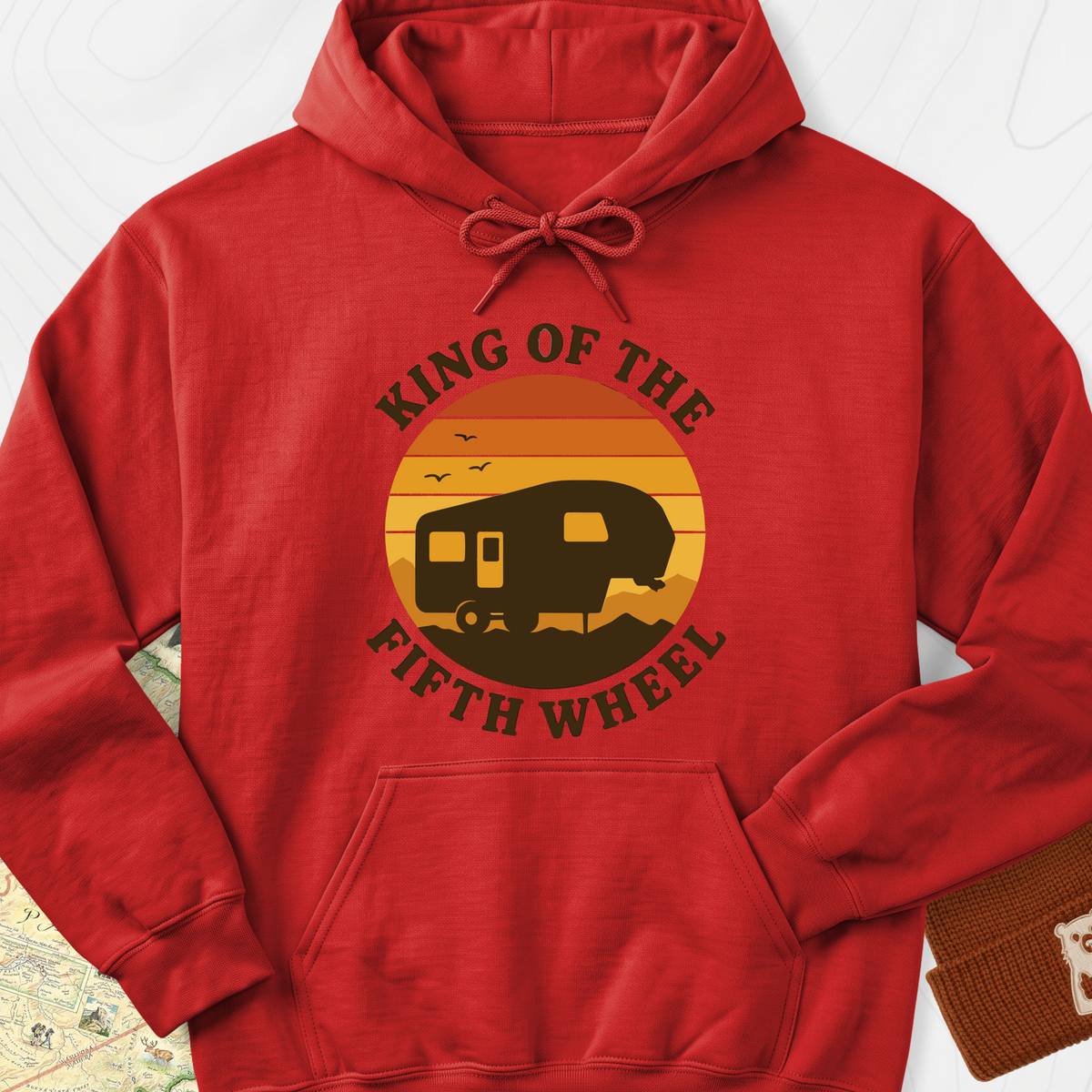King of the Fifth Wheel Hoodie - Red