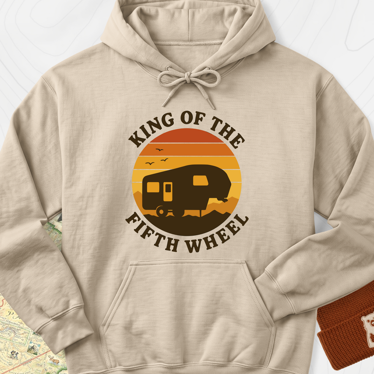 King of the Fifth Wheel Hoodie - Sand