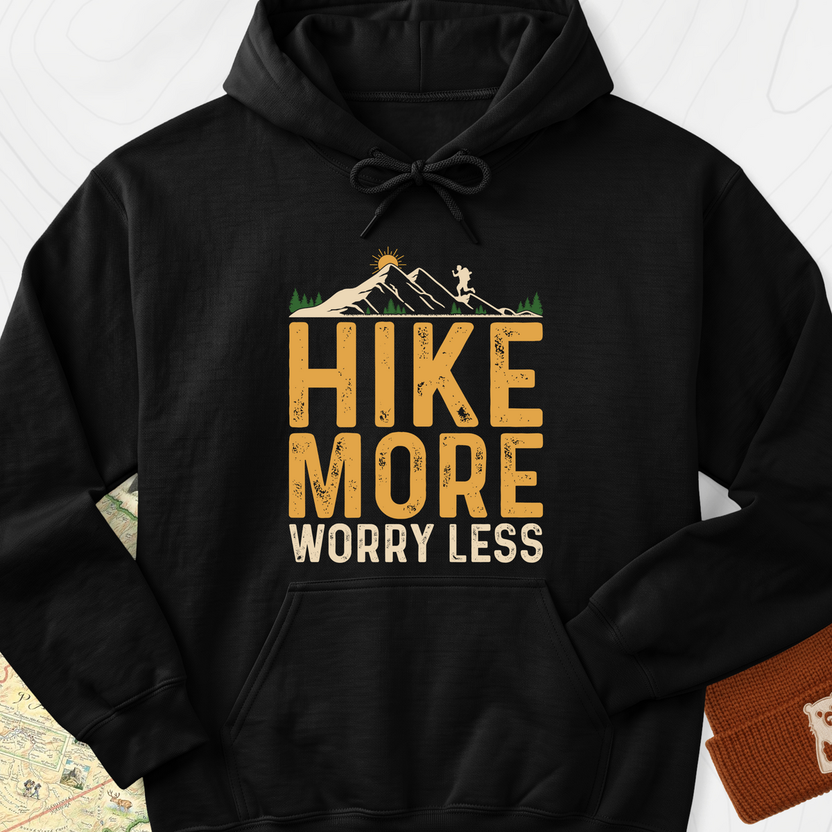 Hike More Hoodie - Black