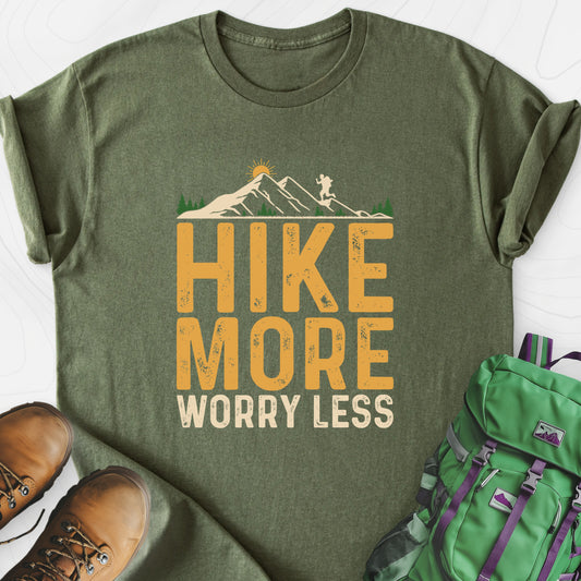 Hike More Military Green front print lightweight T-shirt