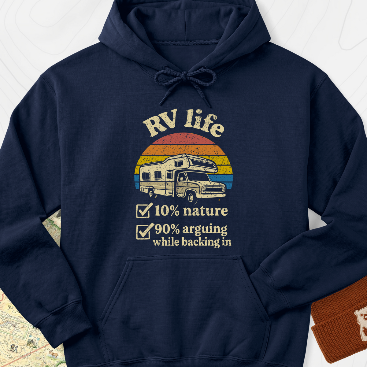 RV Life Hoodie - Navy