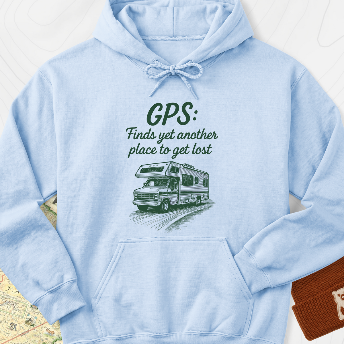 Another Place to Get Lost Hoodie - Light Blue