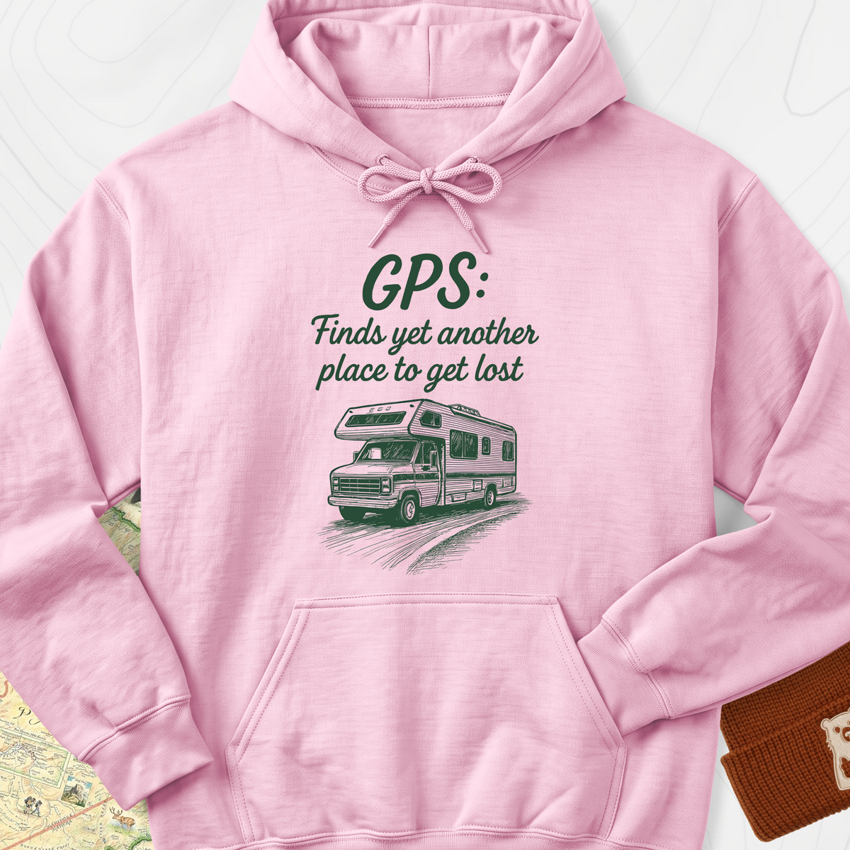Another Place to Get Lost Hoodie - Light Pink