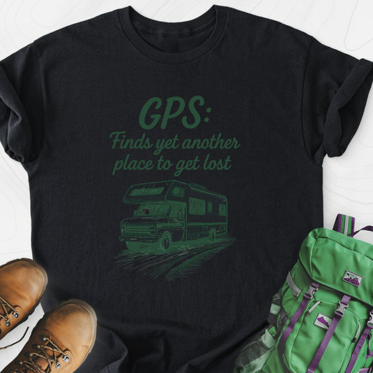Another Place to Get Lost Black front print lightweight T-shirt