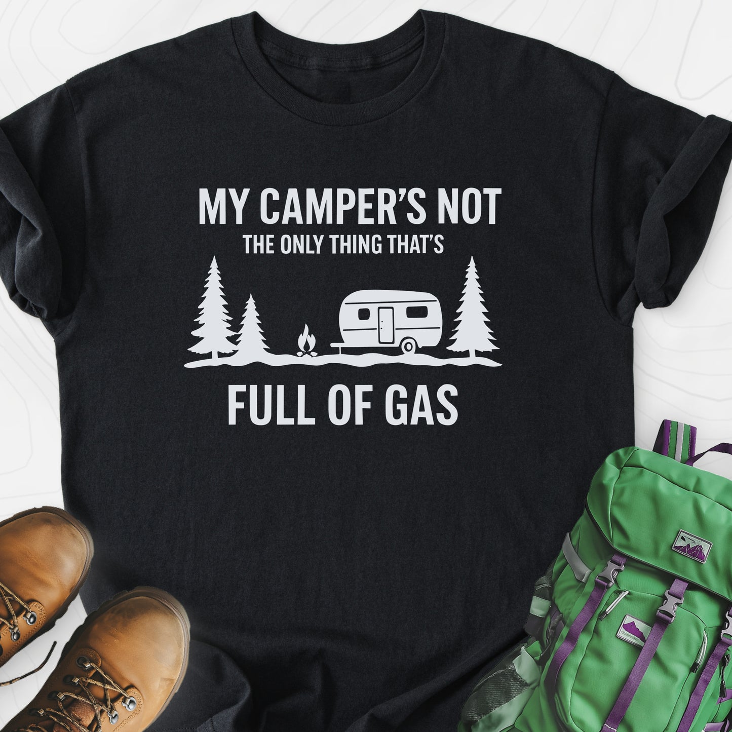 Full of Gas Black front print lightweight T-shirt