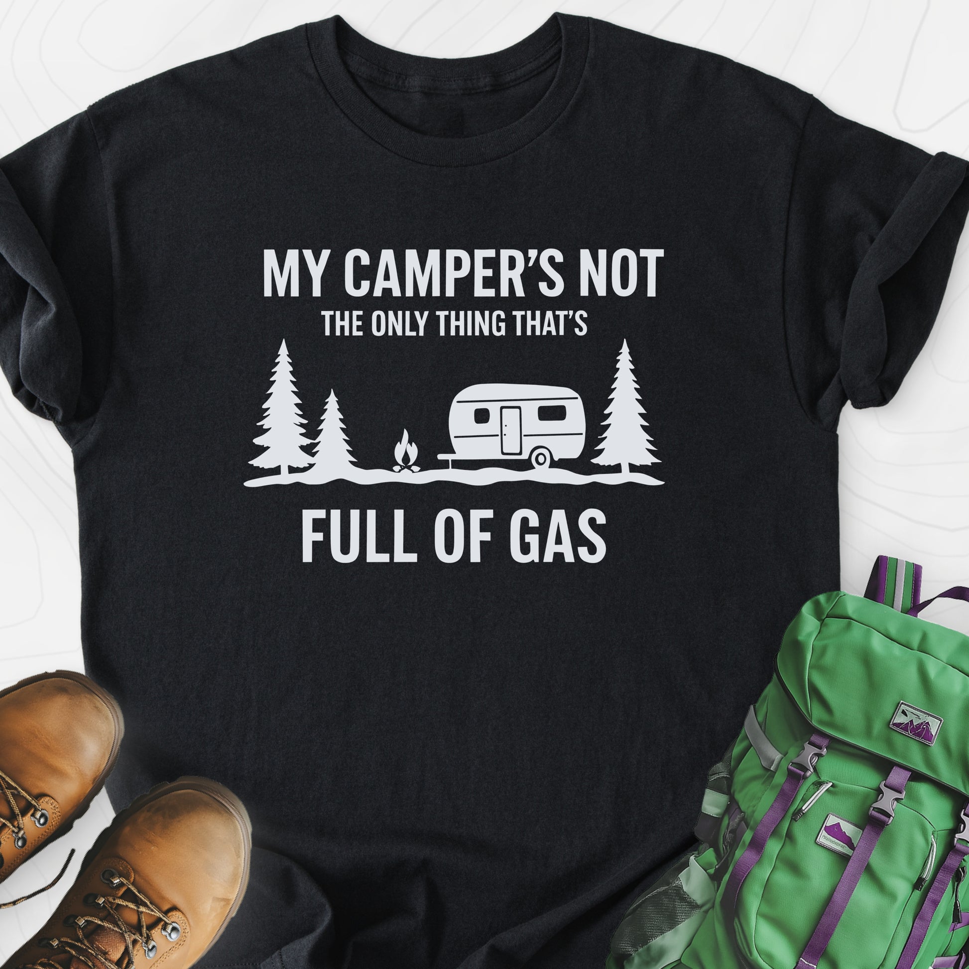 Full of Gas Black front print lightweight T-shirt