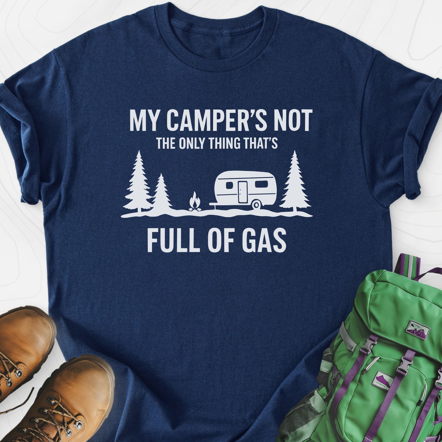 Full of Gas Navy front print lightweight T-shirt