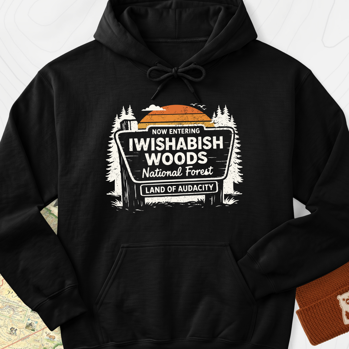 Iwishabish Woods Hoodie - Black