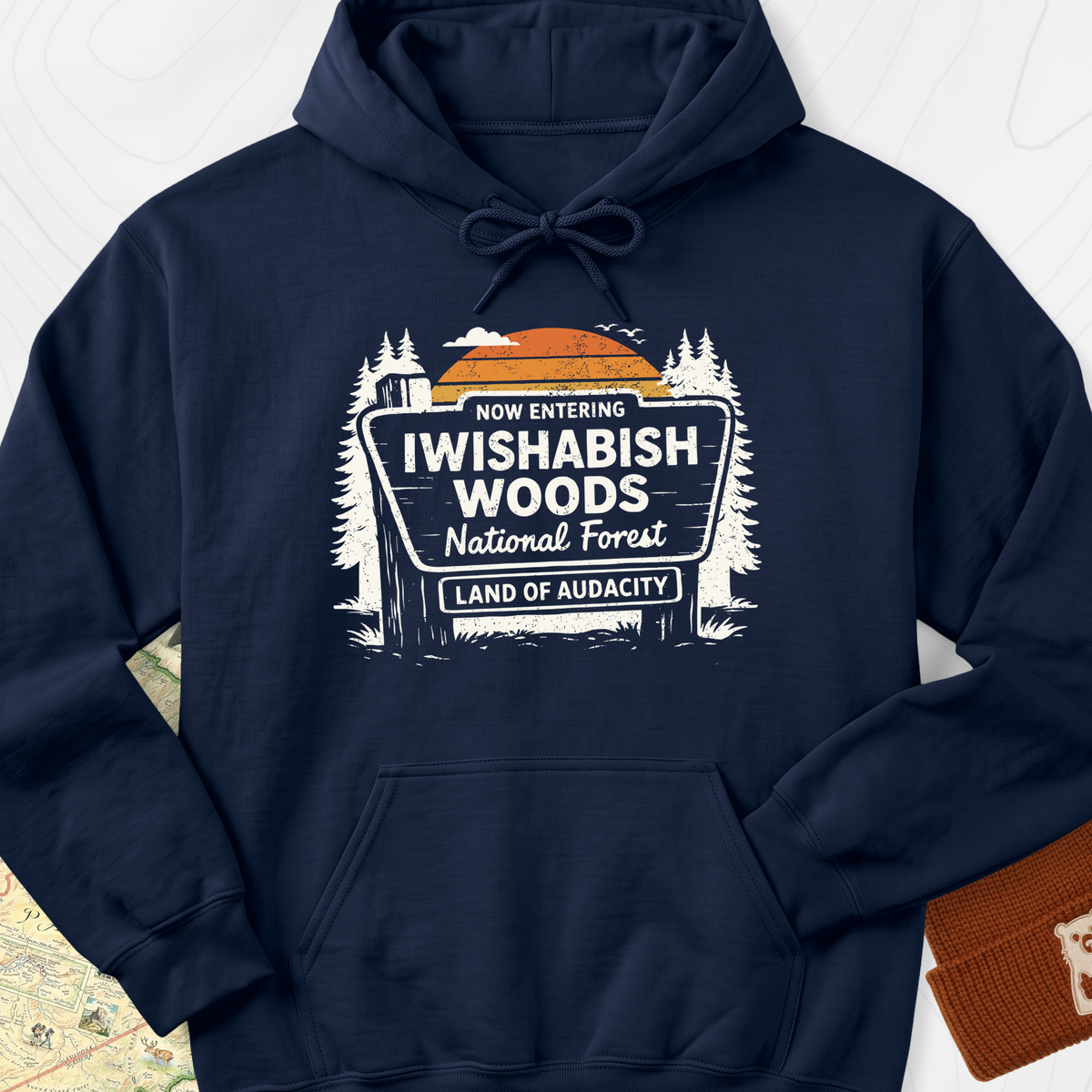 Iwishabish Woods Hoodie - Navy