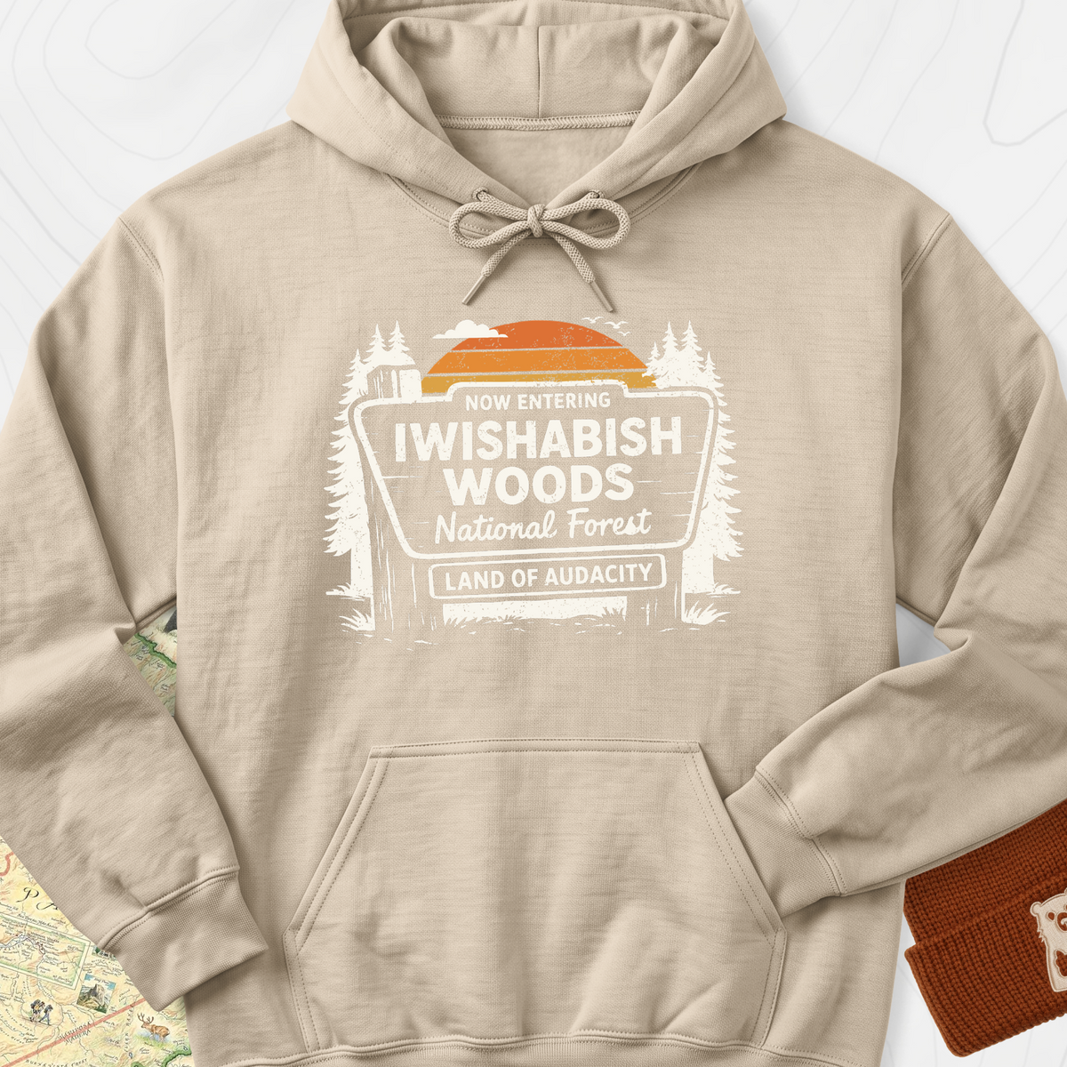 Iwishabish Woods Hoodie - Sand