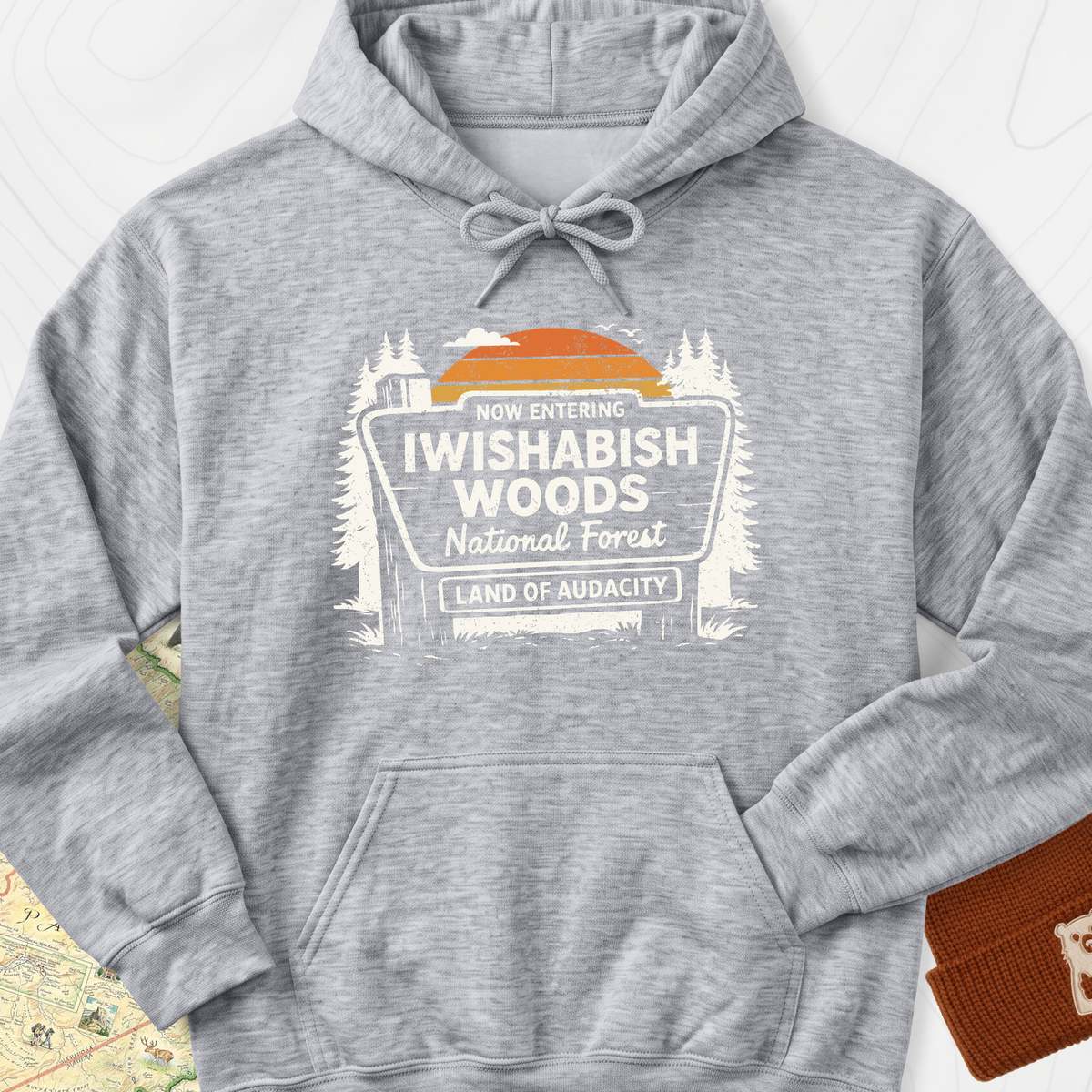Iwishabish Woods Hoodie - Sport Grey