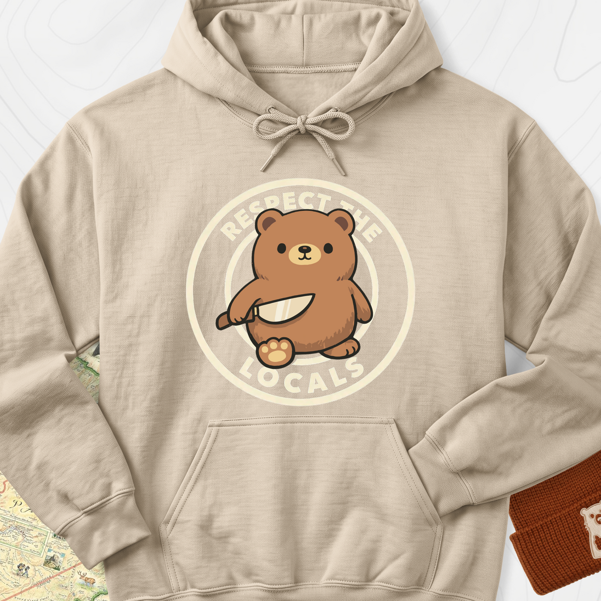 Respect the Locals Hoodie - Sand