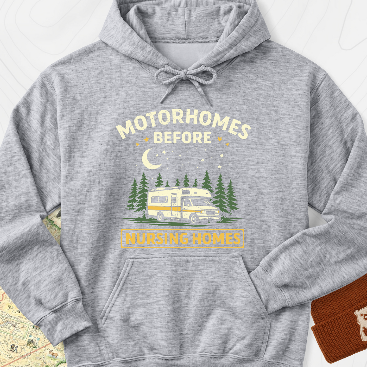 Motorhomes Before Nursing Homes Hoodie - Sport Grey