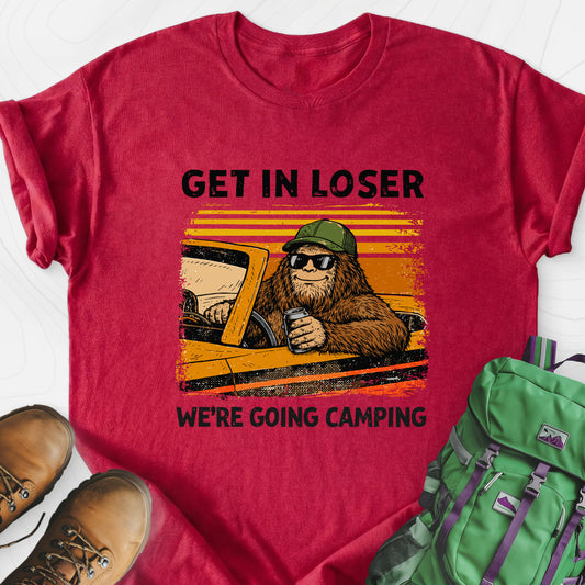 Get in Loser Heather Red front print lightweight T-shirt