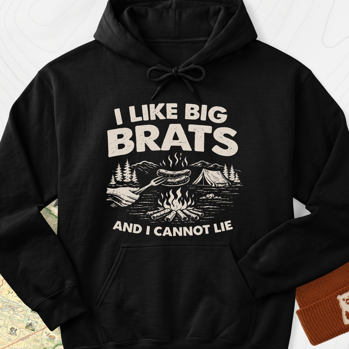 I Like Big Brats Hoodie - Black